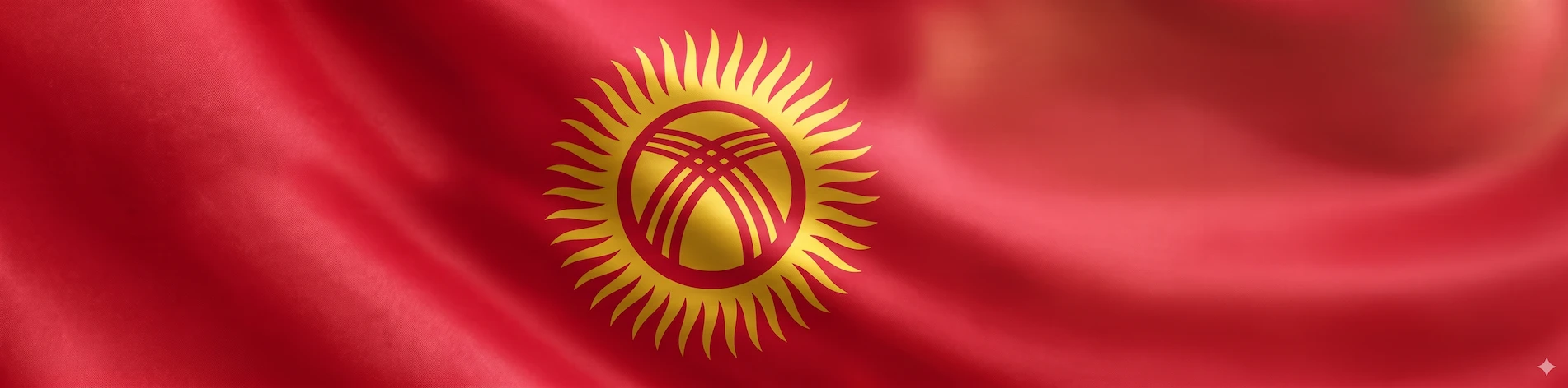 национальный флаг Казахстана как фон для баннера Мелбет Кыргызстан